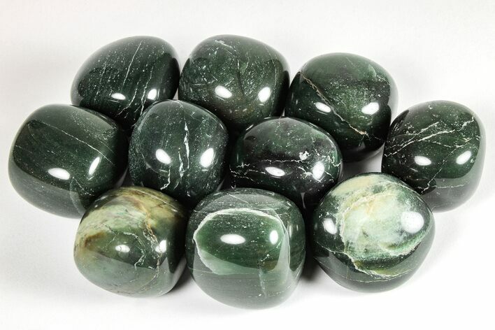 Large Tumbled Nephrite Jade Stones - Photo 1